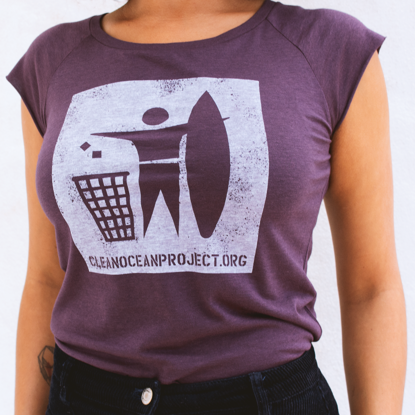 T-Shirt Woman Logo aubergine