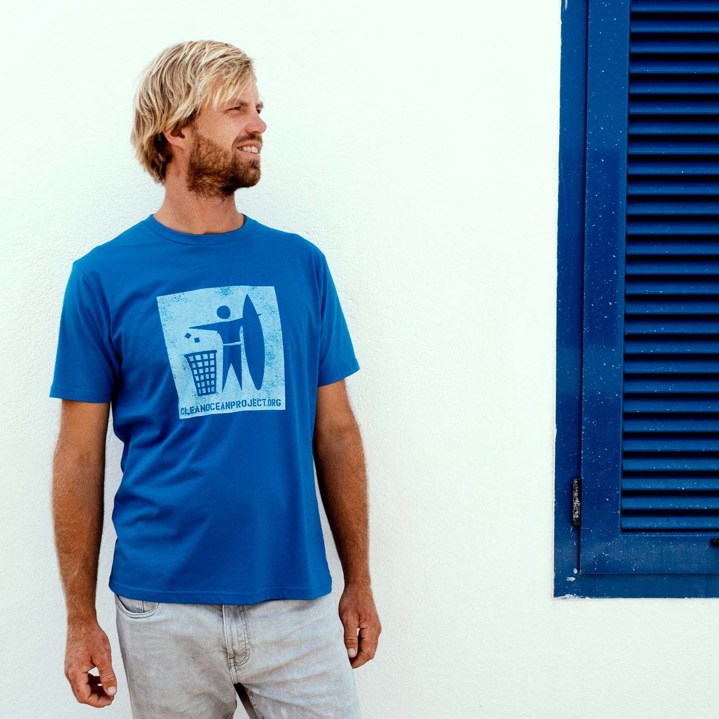 T-Shirt Man Logo blau