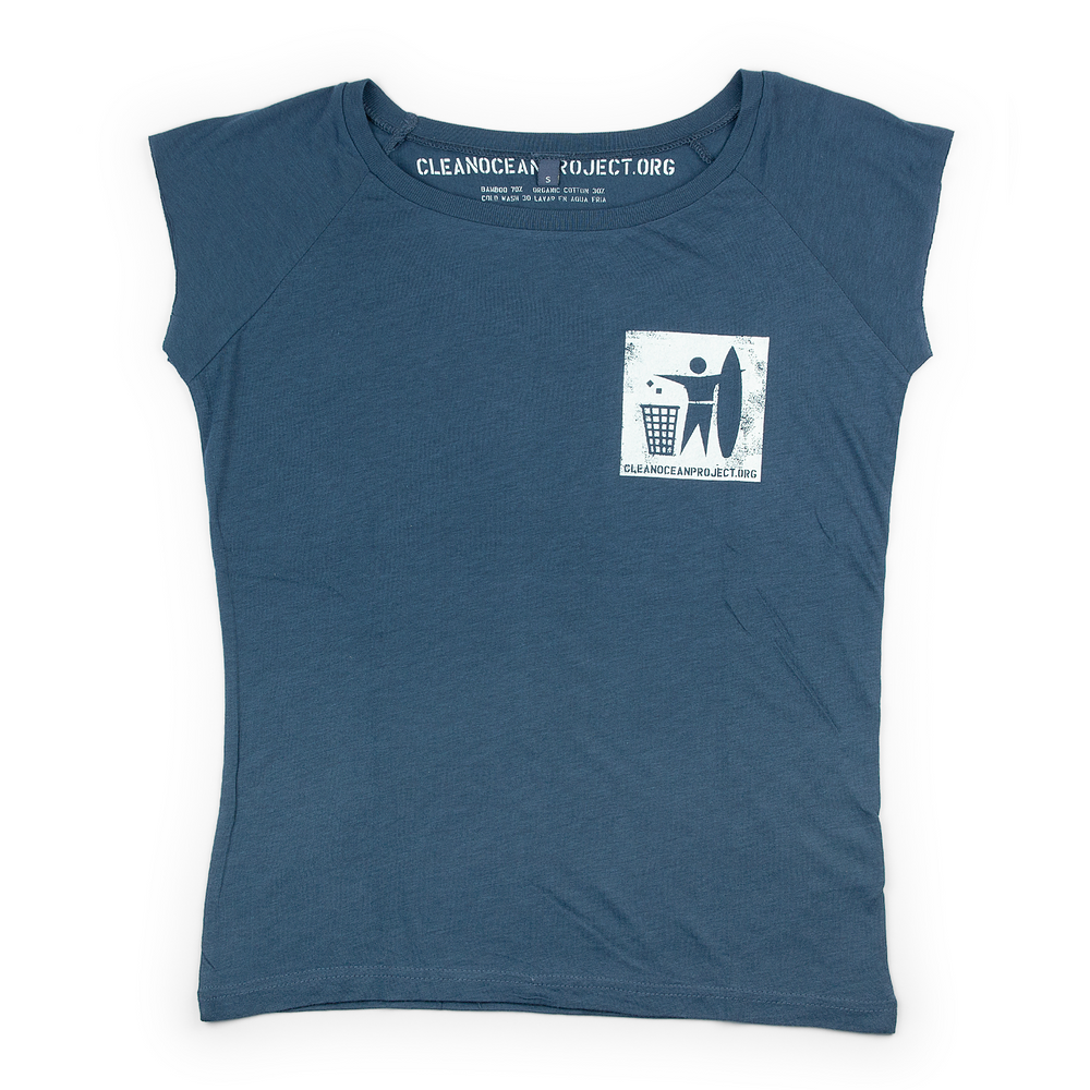 T-Shirt Woman Logo klein blau