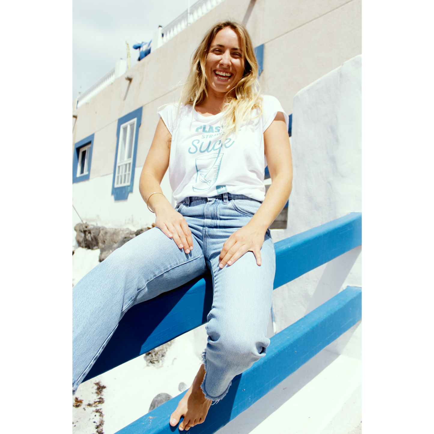 T-Shirt Woman „Plastic straws sucks“