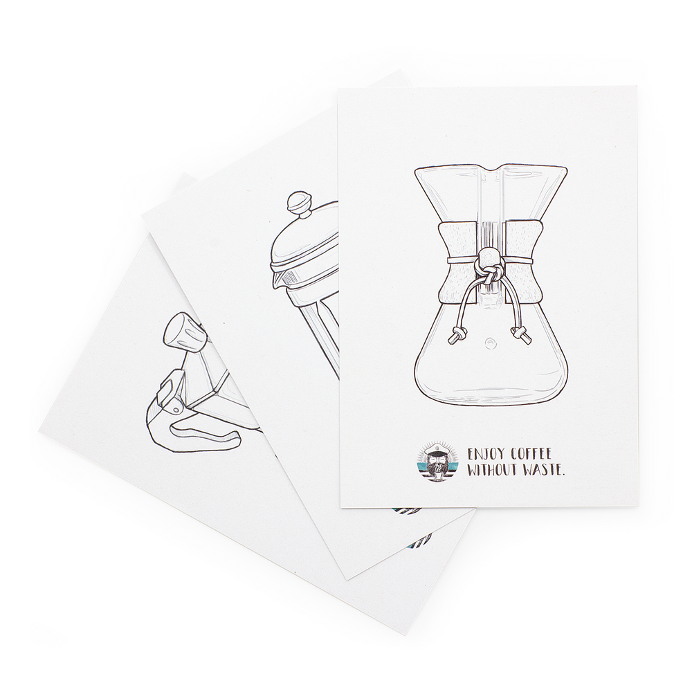 Postcards "Clean Coffee Project" (3 pcs.)