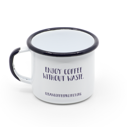 Enamel cup "Captain Clean Coffee"