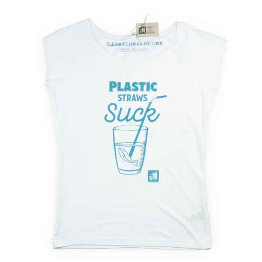 T-Shirt Woman „Plastic straws sucks“