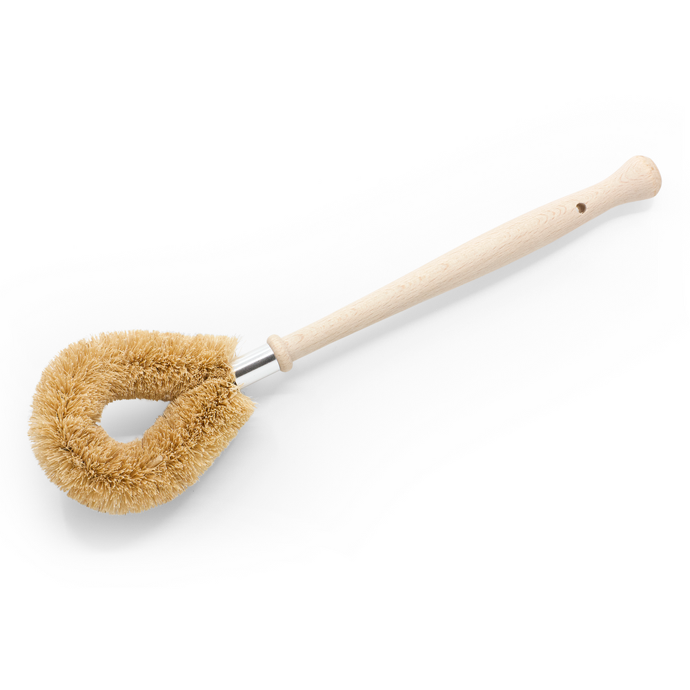 Washing brush made of coconut fibres