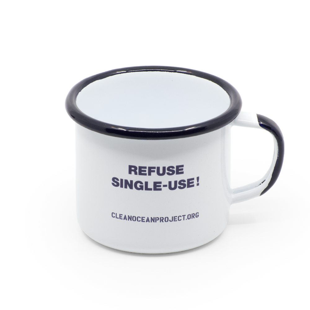 Emaillebecher "Refuse single-use!"