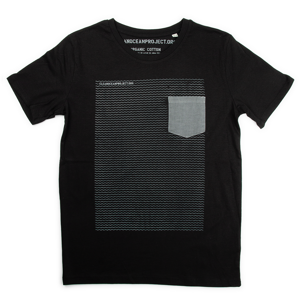 T-Shirt Man „Waves“ schwarz